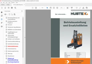 Hubtex Forklift DQ 50 Betriebsanleitung_und_Ersatzteillisten Manual 63123
