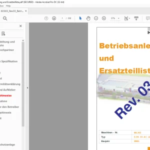 Hubtex Forklift EZK 30 AC Betriebsanleitung und Ersatzteilliste Manual 60365