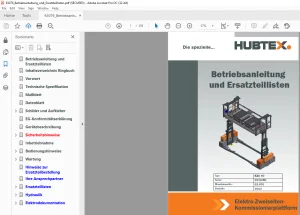 Hubtex Forklift EZK80 Betriebsanleitung_und_Ersatzteillisten Manual 63076