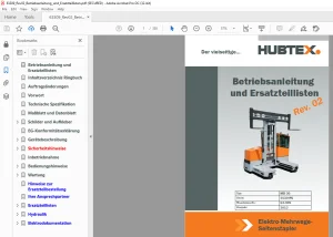 Hubtex Forklift MD 30 Betriebsanleitung_und_Ersatzteillisten Manual 63309