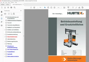 Hubtex Forklift MD 50 Betriebsanleitung_und_Ersatzteillisten Manual 63518