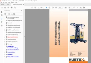 Hubtex Forklift MD30 Betriebsanleitung_und_Ersatzteillisten Manual 62619