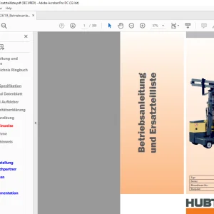 Hubtex Forklift MD30 Betriebsanleitung_und_Ersatzteillisten Manual 62619