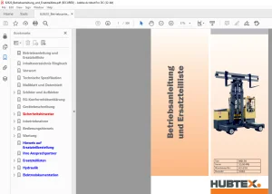 Hubtex Forklift MD30 Betriebsanleitung_und_Ersatzteillisten Manual 62620