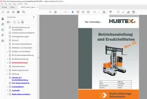 Hubtex Forklift MD30 Betriebsanleitung_und_Ersatzteillisten Manual 62622