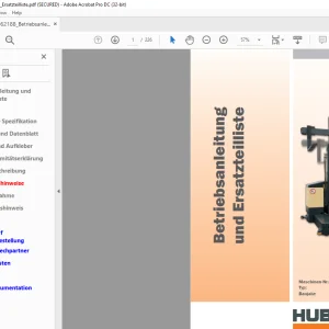 Hubtex Forklift MD30D Betriebsanleitung_und_Ersatzteillisten Manual 62188
