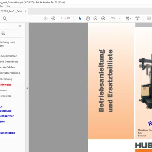 Hubtex Forklift MD40REV1 Betriebsanleitung_und_Ersatzteilliste Manual 62083
