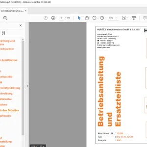 Hubtex Forklift MQ30AC Betriebsanleitung und Ersatzteilliste Manual 55609