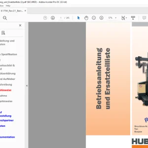 Hubtex Forklift MQ40D Betriebsanleitung_und_Ersatzteilliste Manual 61794