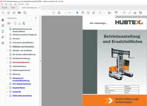 Hubtex Forklift MQ45 Betriebsanleitung_und_Ersatzteillisten Manual 63075
