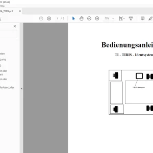 Hubtex Forklift TI - TIRIS - Identsystem Bedienungsanleitung