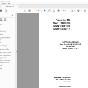 John Deere 1110E/1210E/1510E Interim Tier 4 INSTRUKCJA OBSŁUGI PDF