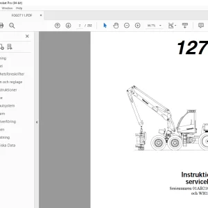 John Deere 1270C Timberjack Skördare Instruktions och servicehandbok PDF