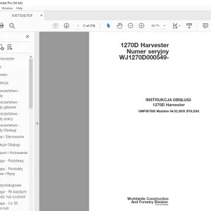 John Deere 1270D Harvester INSTRUKCJA OBSŁUGI OMF067008 - PDF DOWNLOAD