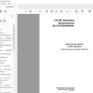 John Deere 1270D Skordare INSTRUKTIONSBOK OMF066999 - PDF DOWNLOAD