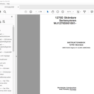 John Deere 1270D Skordare INSTRUKTIONSBOK OMF070260 - PDF DOWNLOAD