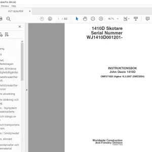 John Deere 1410D Skotare INSTRUKTIONSBOK OMF071826 - PDF DOWNLOAD