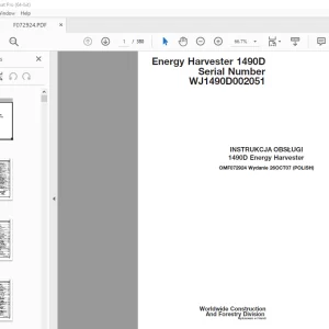 John Deere 1490D Energy Harvester INSTRUKCJA OBSŁUGI OMF072924 PDF