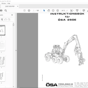 John Deere 250E Skördare INSTRUKTIONSBOK - PDF DOWNLOAD