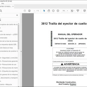 John Deere 3812 Traílla del eyector MANUAL DEL OPERADOR PDF