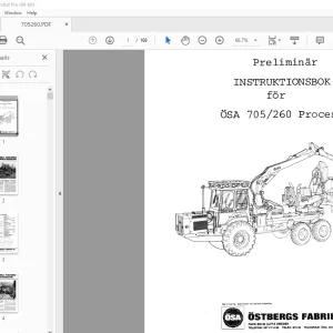 John Deere 705  260 Processor INSTRUKTIONSBOK 705260 PDF