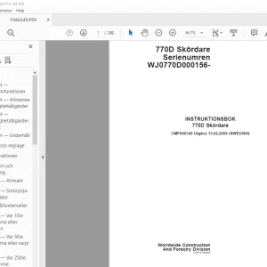 John Deere 770D Skordare INSTRUKTIONSBOK OMF066349 - PDF DOWNLOAD