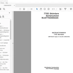 John Deere 770D Skordare INSTRUKTIONSBOK OMF069299 - PDF DOWNLOAD
