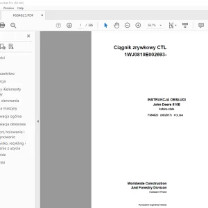 John Deere 810E Ciągnik zrywkowy INSTRUKCJA OBSŁUGI F684823 - PDF DOWNLOAD