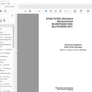 John Deere 970D/1070D Skordare INSTRUKTIONSBOK OMF071377 - PDF DOWNLOAD