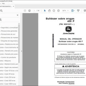 John Deere Bulldozer 450 P Sobre Orugas Guia del Operador PDF