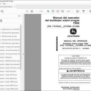 John Deere Bulldozer sobre orugas 700K MANUAL DEL OPERADOR PDF