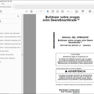 John Deere Bulldozer sobre orugas SmartGrade™ MANUAL DEL OPERADOR PDF