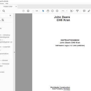 John Deere CH8 Kran INSTRUKTIONSBOK OMF0669913 - PDF DOWNLOAD