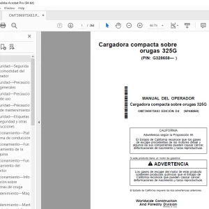 John Deere Cargadora compacta sobre orugas 325G MANUAL DEL OPERADOR PDF