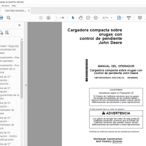 John Deere Cargadora compacta MANUAL DEL OPERADOR PDF