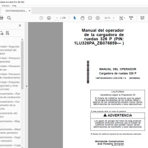 John Deere Cargadora de ruedas 326 P MANUAL DEL OPERADOR - PDF DOWNLOAD