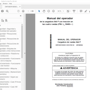 John Deere Cargadora de ruedas 544 P MANUAL DEL OPERADOR - PDF DOWNLOAD