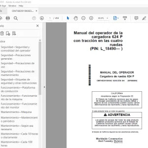 John Deere Cargadora de ruedas 624 P MANUAL DEL OPERADOR - PDF DOWNLOAD