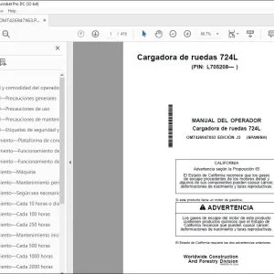 John Deere Cargadora de ruedas 724L MANUAL DEL OPERADOR PDF