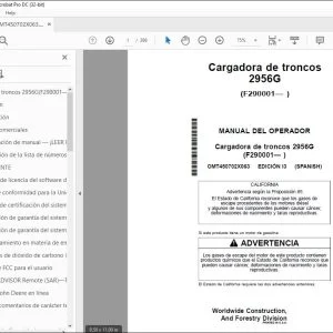 John Deere Cargadora de troncos 2956G MANUAL DEL OPERADOR PDF