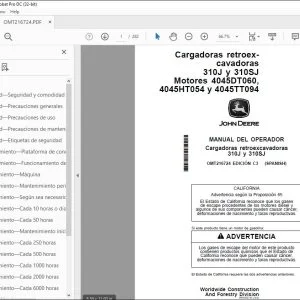 John Deere Cargadoras retroexcavadoras 310J y 310SJ MANUAL DEL OPERADOR PDF