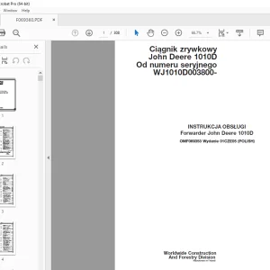 John Deere Ciągnik zrywkowy 1010D INSTRUKCJA OBSŁUGI PDF