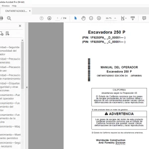 John Deere Excavadora 250 P MANUAL DEL OPERADOR - PDF DOWNLOAD