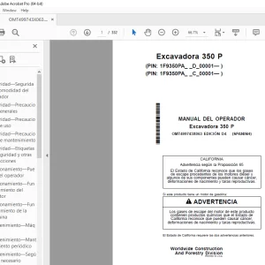 John Deere Excavadora 350 P MANUAL DEL OPERADOR - PDF DOWNLOAD