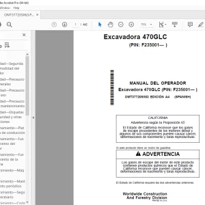 John Deere Excavadora 470GLC MANUAL DEL OPERADOR - PDF DOWNLOAD