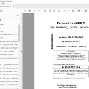 John Deere Excavadora 470GLC MANUAL DEL OPERADOR OMT385302X63 PDF