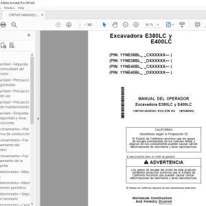 John Deere Excavadora E380LC y E400LC MANUAL DEL OPERADOR - PDF DOWNLOAD