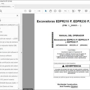 John Deere EDPR210 P, EDPR230 P, EDPR260 P MANUAL DEL OPERADOR PDF