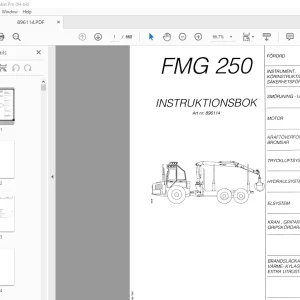 John Deere FMG 250 INSTRUKTIONSBOK 896114 - PDF DOWNLOAD
