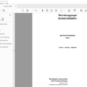 John Deere H412 Skördaraggregat INSTRUKTIONSBOK F075677 - PDF DOWNLOAD